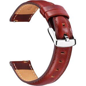 Leather Watch Band Quick Release Replacement Leather Smart Watch Straps